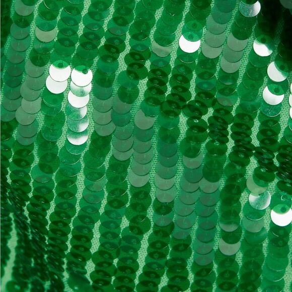 Ronny Kobo Alix‎ Green Sequined Halter Midi Gown New Small - Picture 12 of 16